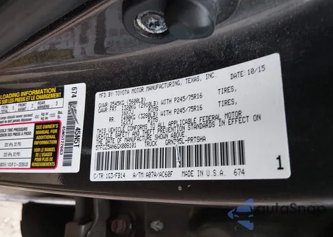 2016 Toyota Tacoma Sr V6 z USA, uszkodzony, nr VIN 5TFCZ5AN6GX008101